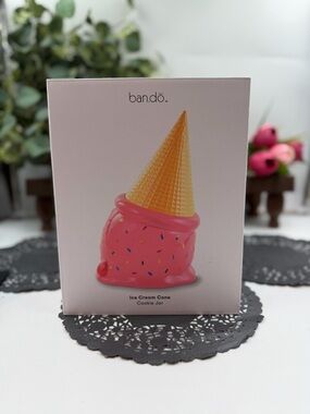 ban.do Pink Ice Cream Cone Cookie Jar